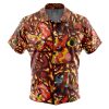 firetype Button Up Hawaiian Shirt front - Anime Gifts Store