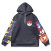 garchomp Flat Hoodie front - Anime Gifts Store