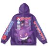 gengar Flat Hoodie back 1 1 - Anime Gifts Store