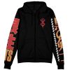 guts Zip Hoodie Front Mockup 1 - Anime Gifts Store