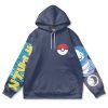 gyarados Flat Hoodie front - Anime Gifts Store