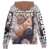 inosuke collage Zip Hoodie Back Mockup - Anime Gifts Store