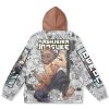 inosukecollage Flat Hoodie back - Anime Gifts Store