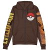 jolteon Zip Hoodie Front Mockup - Anime Gifts Store