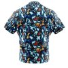 lucario Button Up Hawaiian Shirt back - Anime Gifts Store