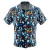 lucario Button Up Hawaiian Shirt front - Anime Gifts Store