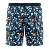 lucario Hawaiian Swim Trunks Board Shorts back - Anime Gifts Store