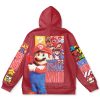 mario Flat Hoodie back - Anime Gifts Store