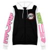 mitsuri Zip Hoodie Front Mockup - Anime Gifts Store