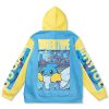 mudkip Flat Hoodie back - Anime Gifts Store