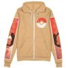 ninetales Zip Hoodie Front Mockup - Anime Gifts Store