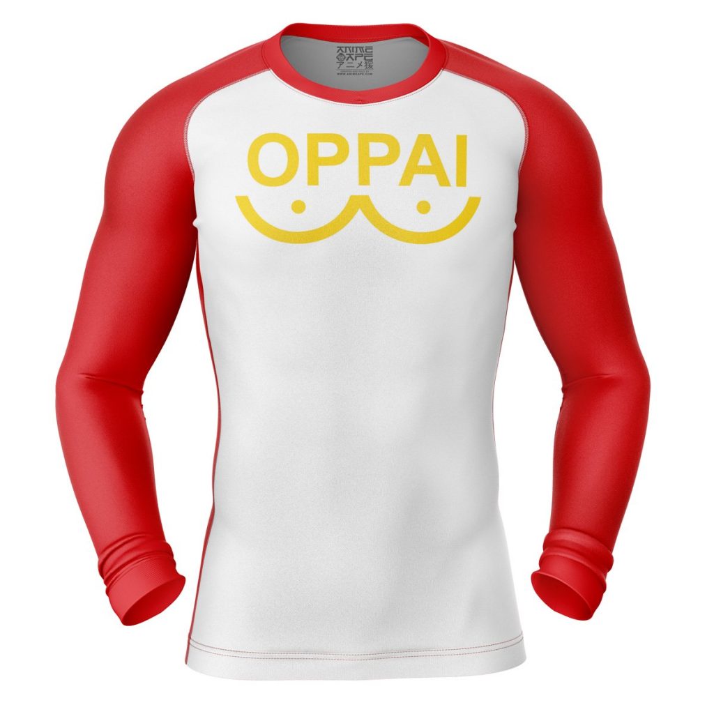 oppai Compression Shirt Rash Guard front 1 - Anime Gifts Store