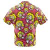 peach Button Up Hawaiian Shirt back - Anime Gifts Store