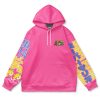 peach Flat Hoodie front - Anime Gifts Store