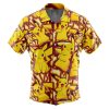 pikachu Button Up Hawaiian Shirt front new - Anime Gifts Store