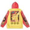 pikachu Flat Hoodie back - Anime Gifts Store