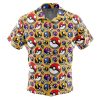 pokeballs Button Up Hawaiian Shirt front new - Anime Gifts Store