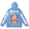 ponyo Flat Hoodie back - Anime Gifts Store