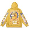 psyduck Flat Hoodie back - Anime Gifts Store