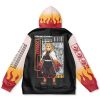 rengoku Flat Hoodie back - Anime Gifts Store