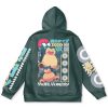 snorlax Flat Hoodie back 1 - Anime Gifts Store