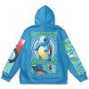 squirtle Flat Hoodie back - Anime Gifts Store