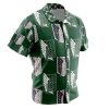 survey corps Button Up Hawaiian Shirt side - Anime Gifts Store