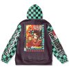 tanjiro Flat Hoodie back - Anime Gifts Store