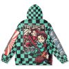 tanjirohaori Flat Hoodie back - Anime Gifts Store