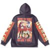 teamrocket Flat Hoodie back - Anime Gifts Store