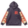 teamrocket Flat Hoodie front - Anime Gifts Store