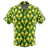 triforce Button Up Hawaiian Shirt front new - Anime Gifts Store