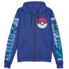 vaporeon Zip Hoodie Front Mockup - Anime Gifts Store