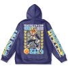 vegeta Flat Hoodie back - Anime Gifts Store