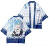 Re Life in a different world from zero Rem Kimono 3D Print Rem Cosplay Haori Cloak - Anime Gifts Store