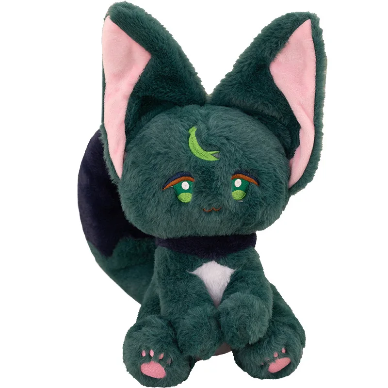 kf Sa4fe46b5eeea4920b3787a8a95dda0a3B 25cm Genshin Impact Xiao Cat Plush Toy Tighnari Plush Toy Anime Gaming Plush Pillow Kids Adults - Anime Gifts Store