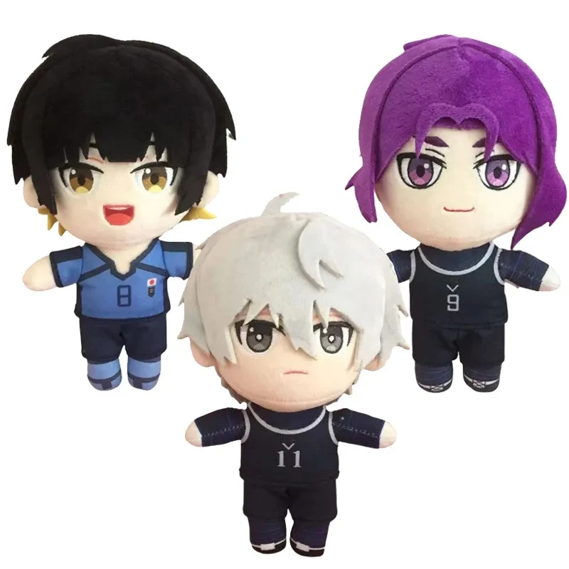 kf Sf5e626a96ece43959b51f301df3c7799T 20cm Anime Blue Lock Isagi Yoichi Plush Doll Cosplay Seishiro Nagi Reo Mikage Cute Soft Stuffed - Anime Gifts Store